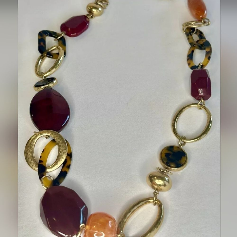 Chicos Mila Gold Tone Necklace 38 Inches.